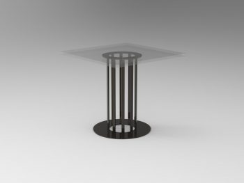 table industrielle carrée